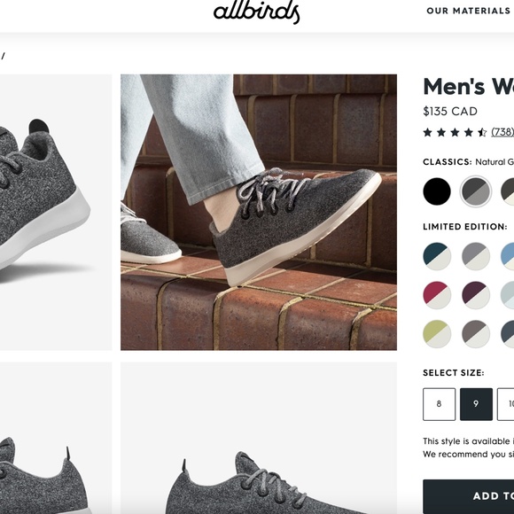 All Birds wool runners size 9 mens (10.5 womens) - Picture 7 of 7